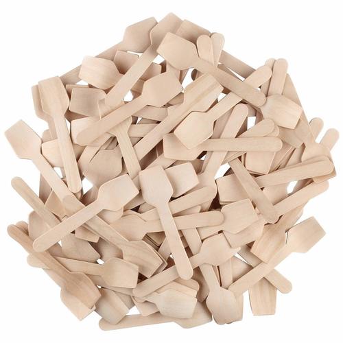 75mm Disposable Wooden Ice Cream Spoon Pack Of 100