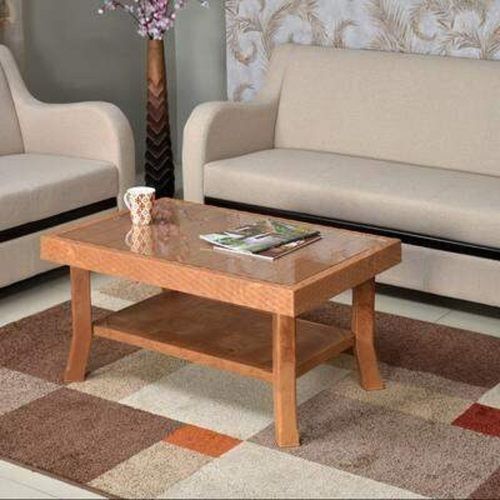 Durable Nilkamal Portable Living Room Glass Top Pear Wood Center Table