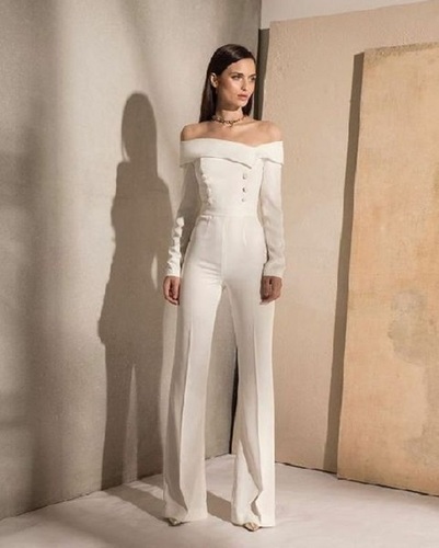 Buy White Formal Jumpsuit Womens Bridal White Jumpsuit Women Online in  India  Etsy