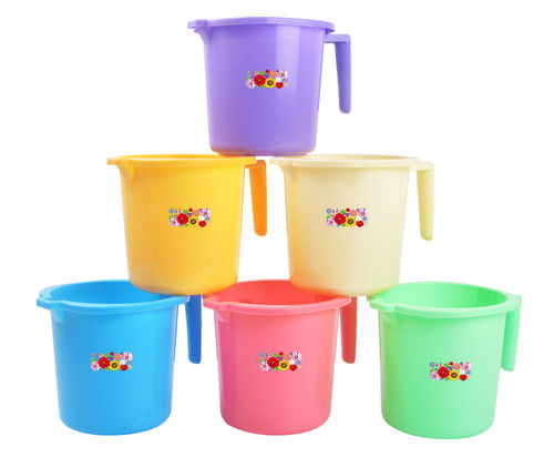 Pp Custom Color Etios Sold Plastic Mugs 1 Litres For Bathing