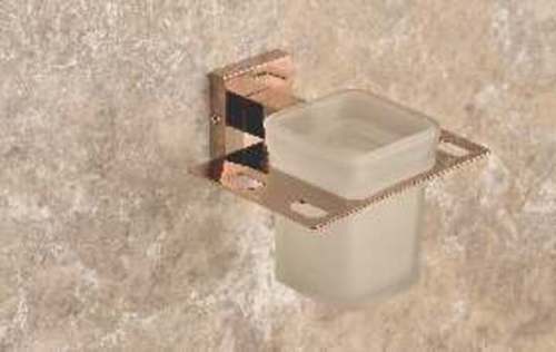 Embros Masterpiece Tumbler Holder with Toothbrush Holder Gold Finish