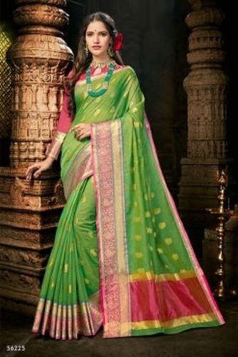 Winter Green Devanshi Embroidered Saree With Eye Catchy Look