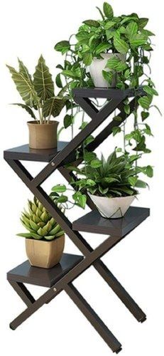 Powder Coating 4 Tier Planter Zigzag Stand