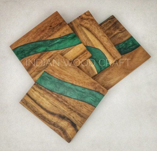 Wooden And Epoxy Coasters For Home, Restaurant And Hotels Design: Modern