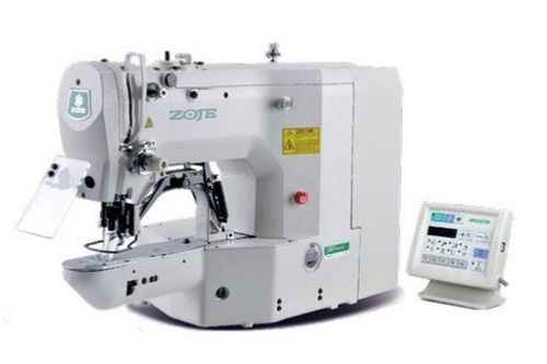 White Zoje J1377 Button Holing Machine