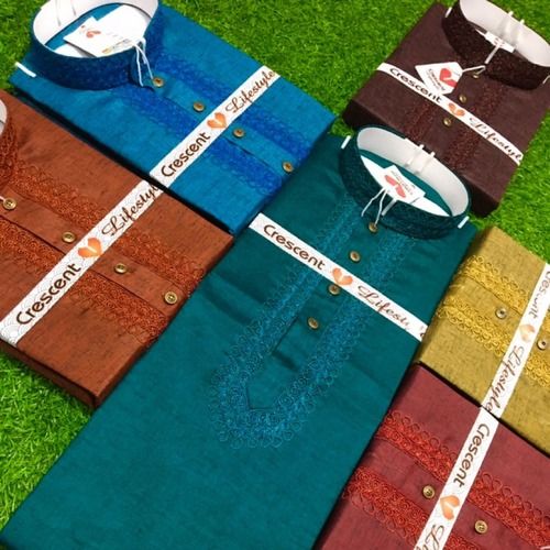 Multiple Mens Embroidery Cotton Kurta