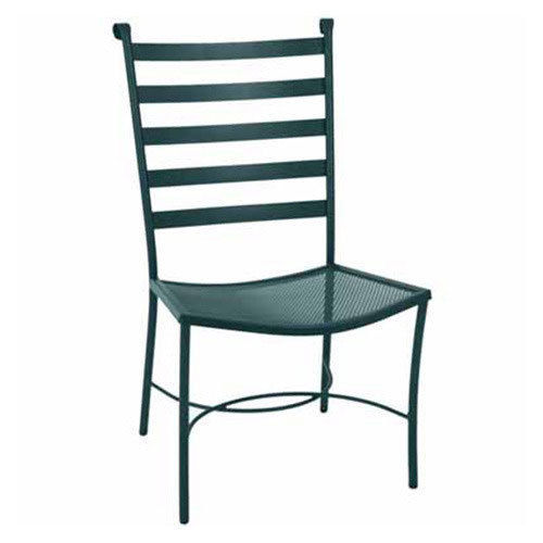 Custom Powder Coated Non Foldable Wrought Iron Dining Chair