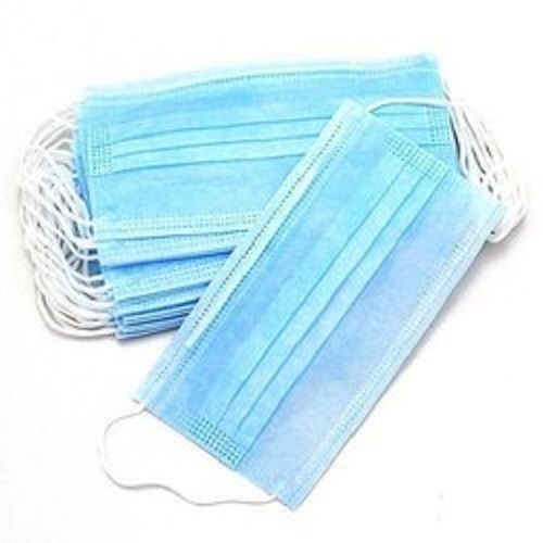 Sky Blue Disposable Non Woven Face Mask For Hospital, Pharmacy