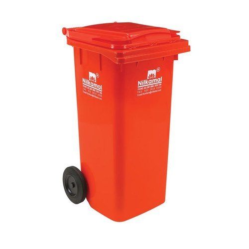 Wheeled Type Hdpe Material Built Durable And Strong 120 Liter Nilkamal Waste Bin Application: Garbage Collector