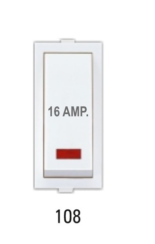 White 16A 1 Way Switch With Ind 1 M Prima Switches