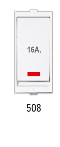 White 16A 1 Way Switch With Indicator 1 M Suprio Switches