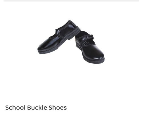 Black Color School Buckle Shoes