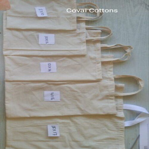 Brown Non Handmade With 2 Handles For Multipurpose Cotton Bag