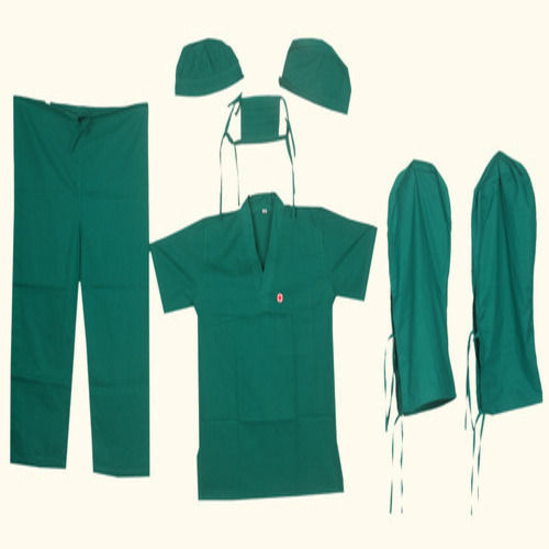 Green Stitched Type With Multi Pattern Availability Hospital Uniforms