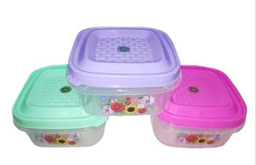 Custom Air Tight Plastic Storage Boxes For Cookies - Pink, Blue, Light Green