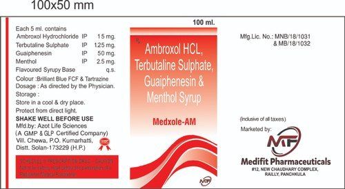 Ambroxol Hydrochloride Pharmaceutical Syrup