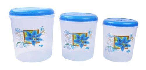 Flower Printed Classic Storage Plastic Container Set (Big) - Dot Printed