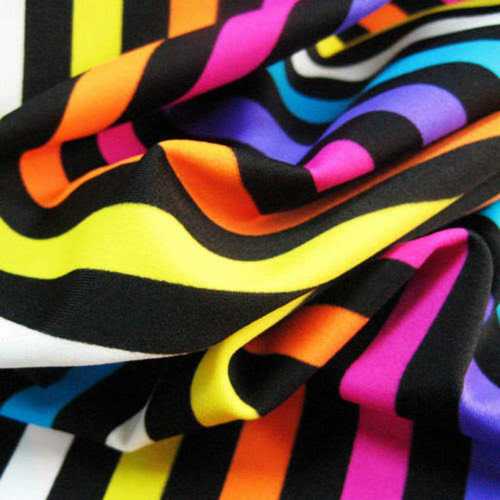 Multicolor Printed Synthetic Fabric