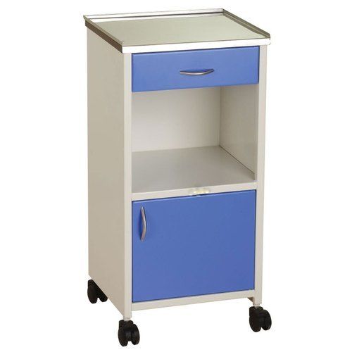 Durable 4 Wheel Portable Type Stainless Steel Made Deluxe Hospital Bedside Locker