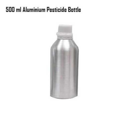 Silver 500 Ml Aluminum Pesticide Bottle