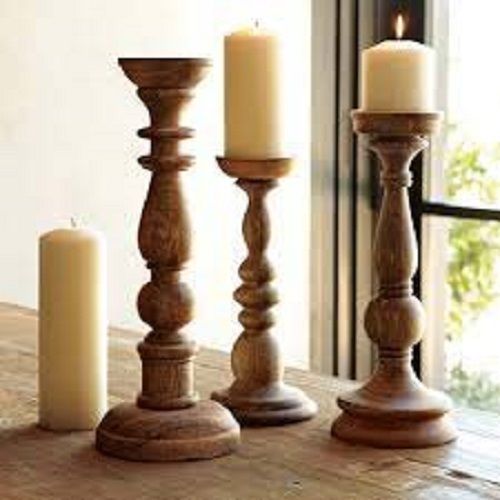 Wood Fine Finish Wooden Candle Stands