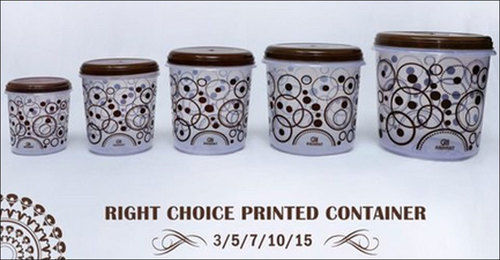 Plastic Printed Right Choice Container