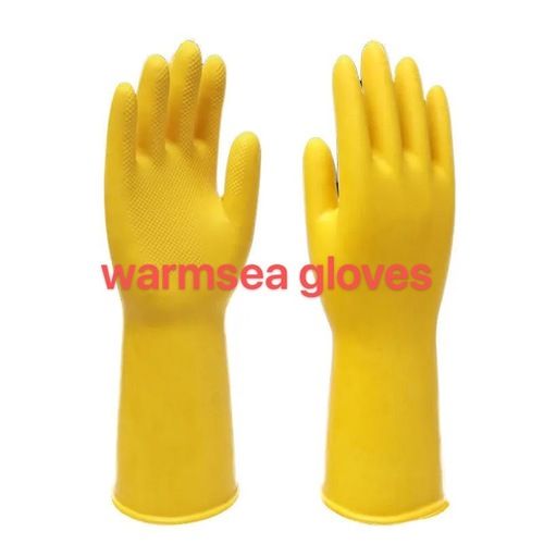 Rubber Gloves with Completer Finishing