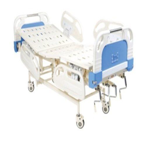 Blue And White Abs Stainless Steel Made Frame Material Mild Steel Hospital Icu Bed With Abs Panel Railings