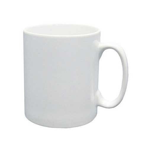 Regular Plain White 330 Ml Ceramic Coffee Mug For Promotional Gifting