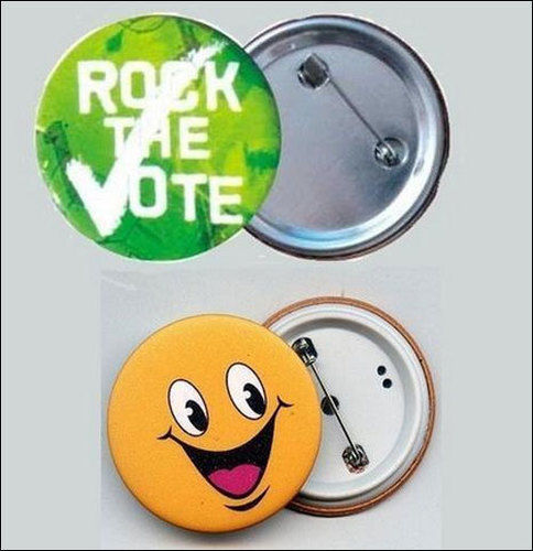 Round Button Pin Badge