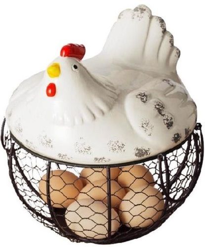 Round Shape Decorative Egg Basket