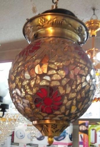 Golden Color Glass Hanging Lantern