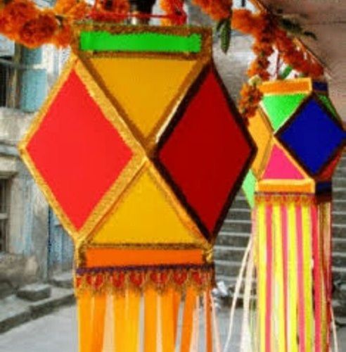 Handmade Plain And Painted Paper Lantern