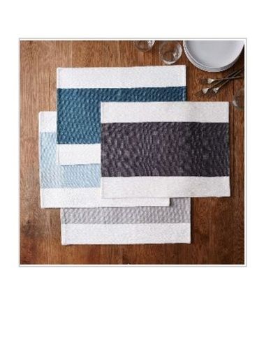 Washable Printed Pattern Ribbed Mat And Runner