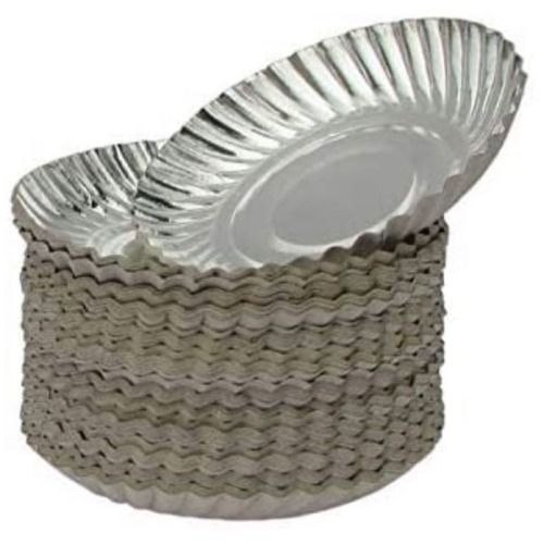 Silver Eco Friendly Paper Plate 