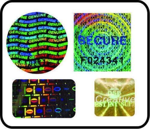 Hologram Sticker - Customized Size, Multicolor, Waterproof & Moisture Resistant | 2D & 3D Adhesive Design for Brand Authentication & Security