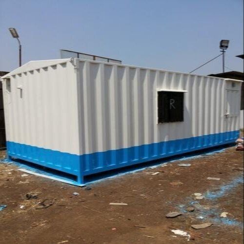 White And Blue 20 To 22 Feet Length Prefabricated Built Type Galvanized Steel Site Office Container