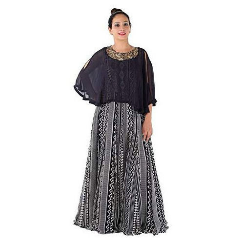 Ladies Strip Kali Dress Poncho Top Size: All