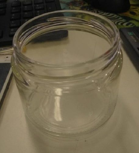 Transparent Round Shape Plain Glass Jar