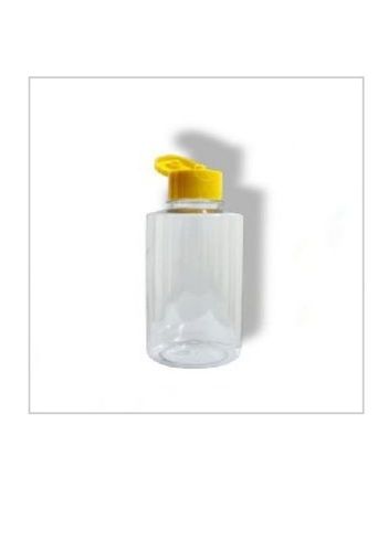 Round Shape Transparent Pet Flip Top Bottle