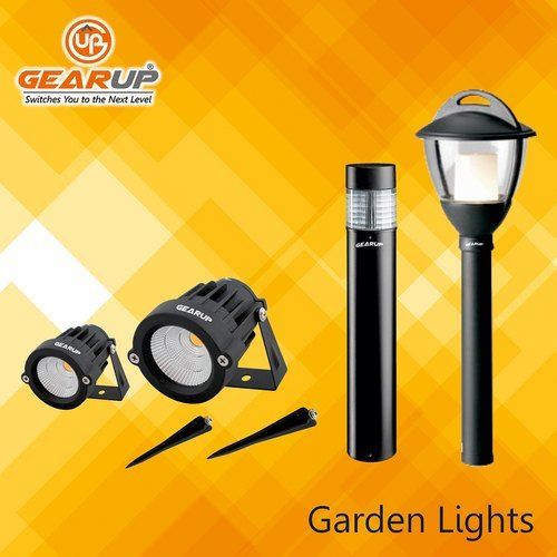 Black Metal And Aluminium Led Garden Light