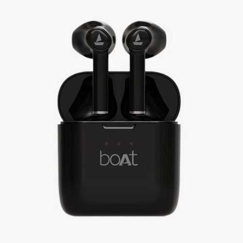 Black Boat Airdopes Wireless Earbuds With Mic