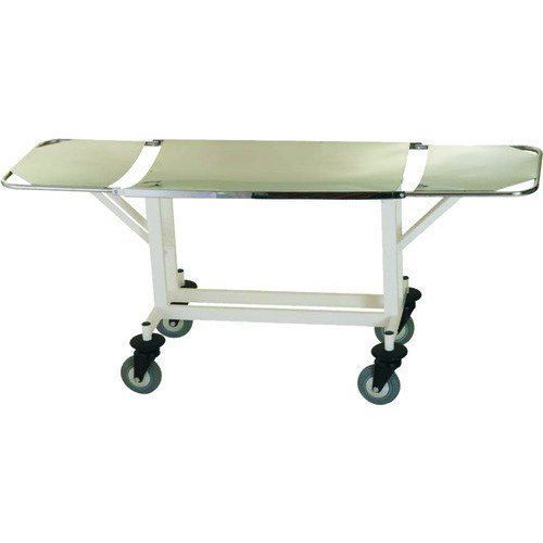 Hospital Use Mild Steel Made Foldable Patient Stretcher Trolley With 4 Wheels
