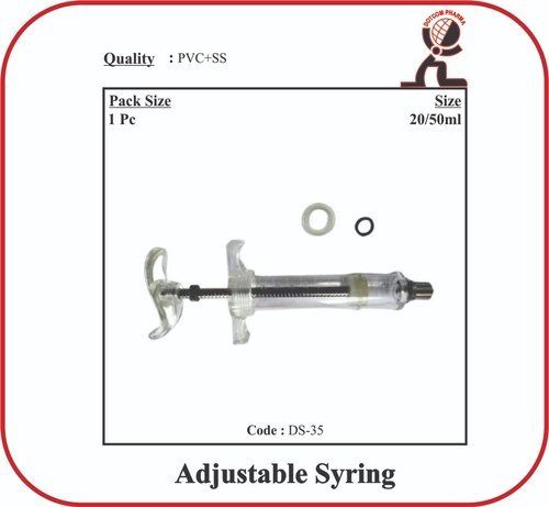 Light Weight Adjustable Syringe Size: 20 / 50 Ml