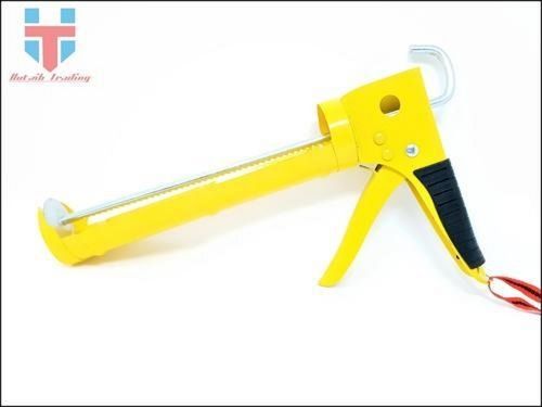 Mild Steel Yellow 12 Inch Manual Silicone Caulking Gun