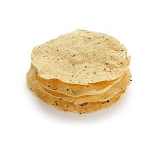 No Added Preservatives Easy To Digest Light Yellow Round Plain Papad