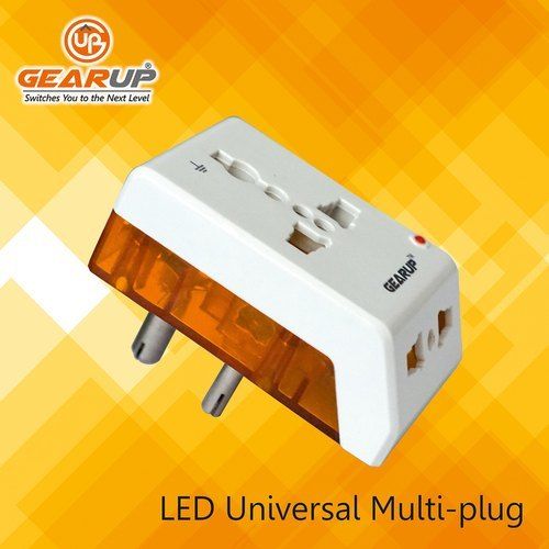 Polycarbonate 3 Pin Led Travel Adapter