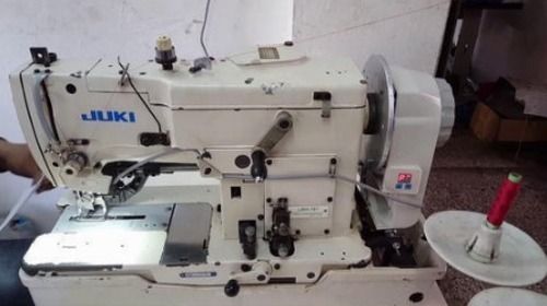 White Semi Automatic Juki Button Hole Machine