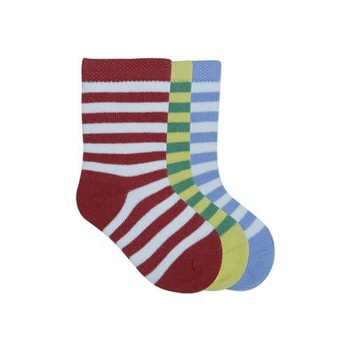 As In Picture Stripped Crew Casual Stretchable Kids Lycra Socks