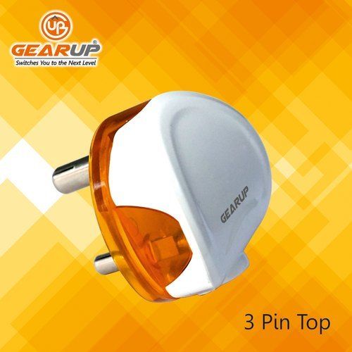 White Color Polycarbonate 3 Pin Plug For Socket